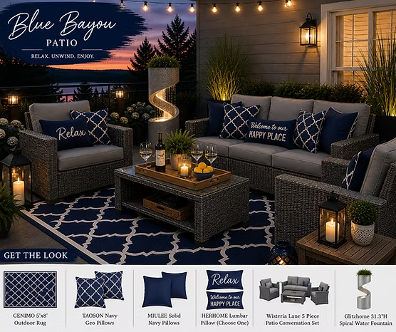 Blue Bayou, a curated outdoor living space by Tara L. Paige
